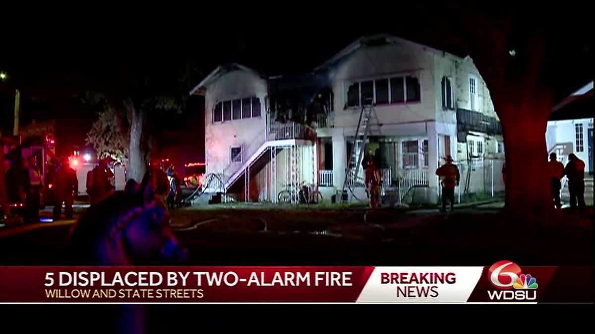 Firefighter injured, 5 displaced following two-alarm fire Uptown