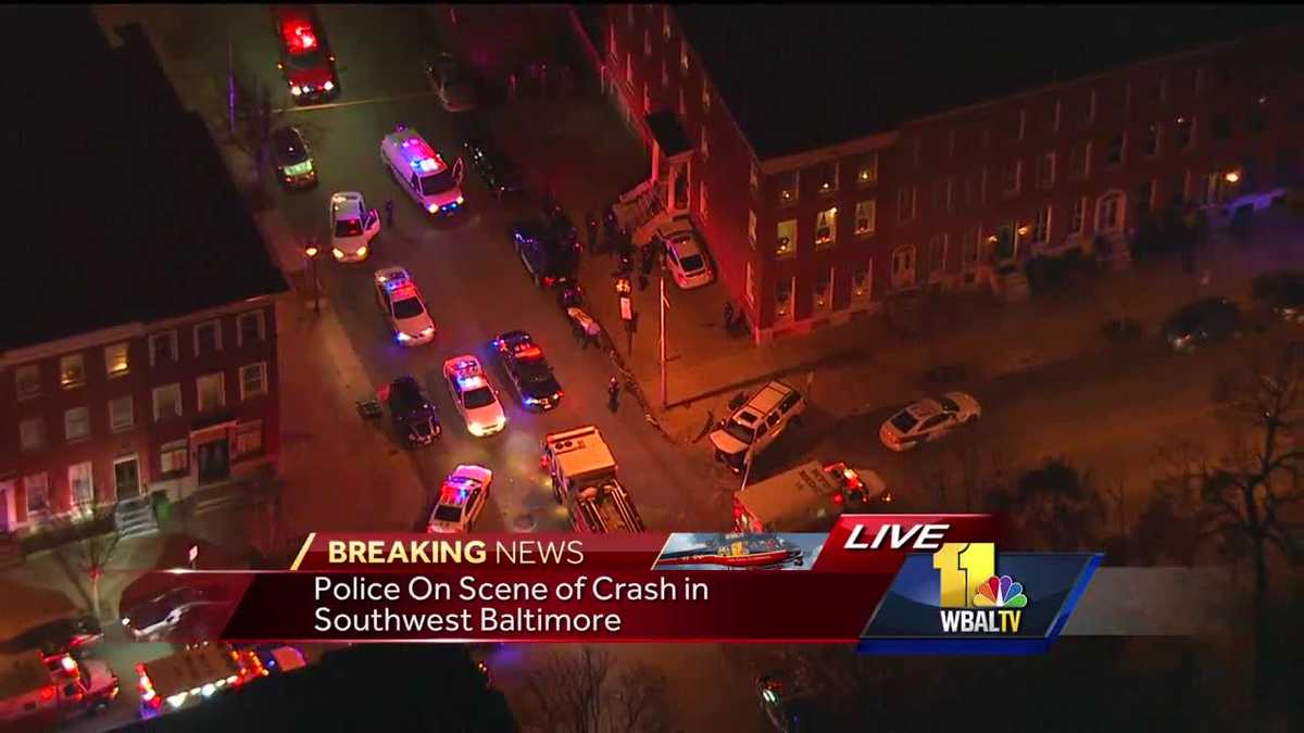 Man arrested after crash in SW Baltimore