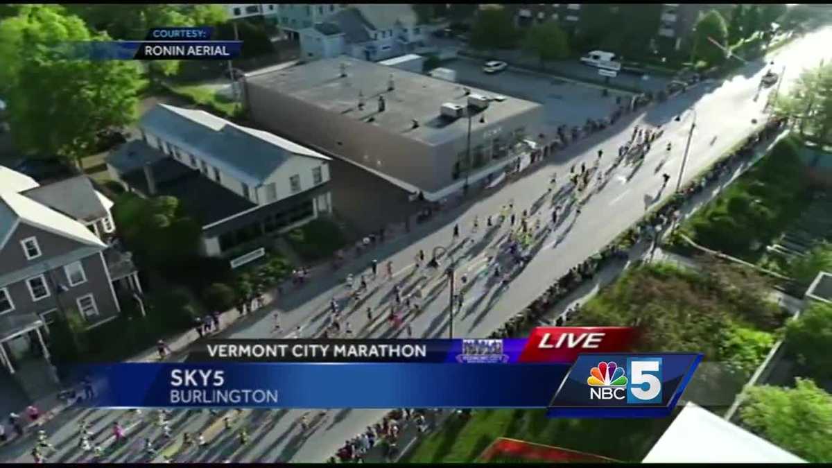 And they're off! Watch runners kick off the Vermont City Marathon