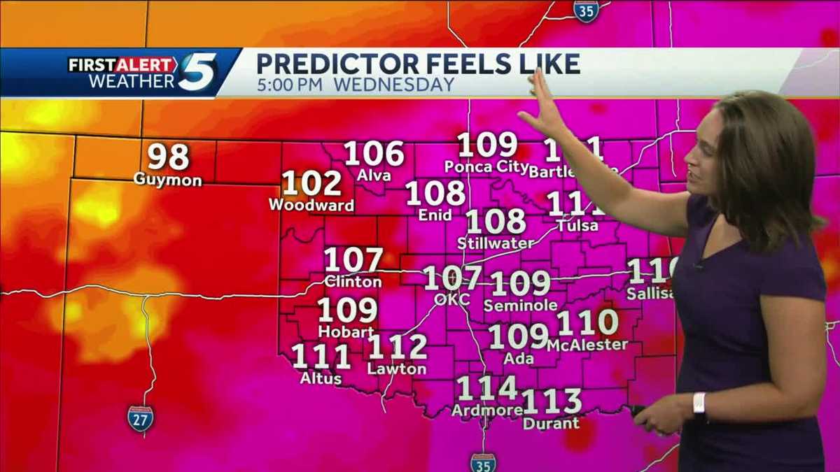 EXCESSIVE HEAT WARNING Dangerous heat, humidity Wednesday in Oklahoma