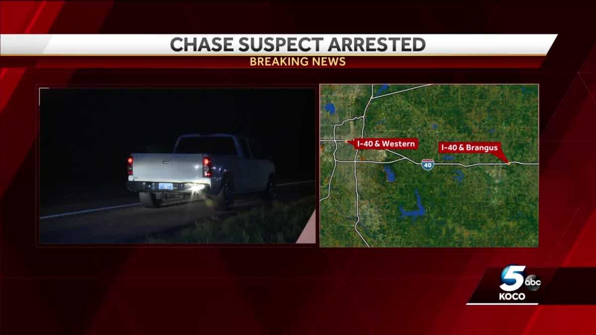 Driver in custody after leading police on chase through OKC, Shawnee