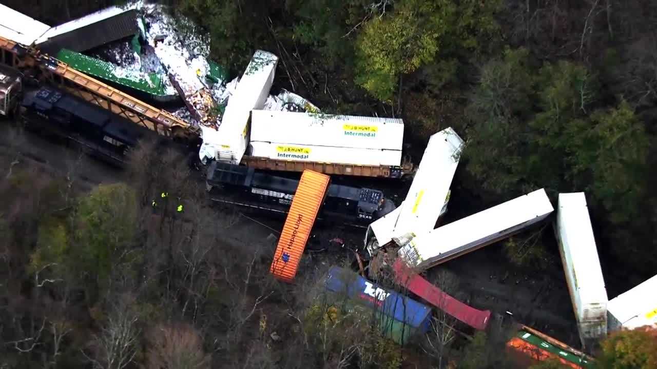 Train Service Restored After Three Trains Derail In Westmoreland County Train Service Restored After Three Trains Derail In Westmoreland County