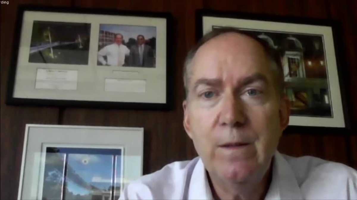 Greenville Mayor Knox White talks to chamber members about COVID19