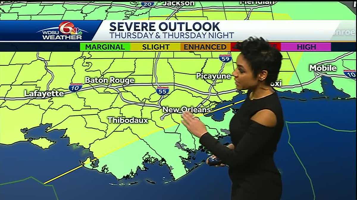 Wednesday Videocast Wet Weather Marginal Risk Of Severe Storms Thursday 9875