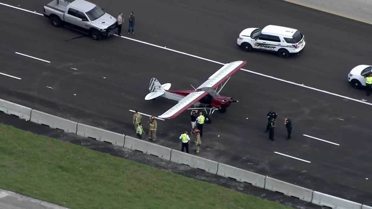 Plane makes emergency landing on I-4 in Longwood