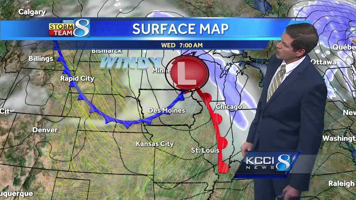 Videocast: Cold front brings wintry mix