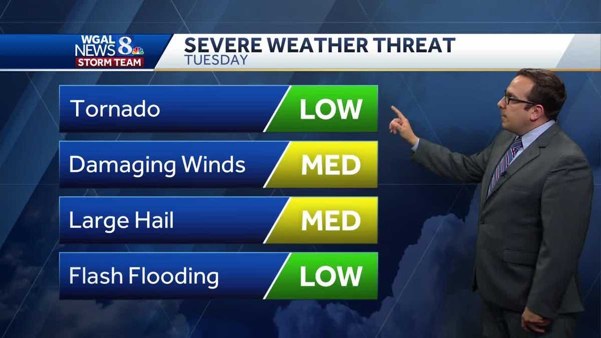 Severe Thunderstorms Possible Tuesday Afternoon & Evening