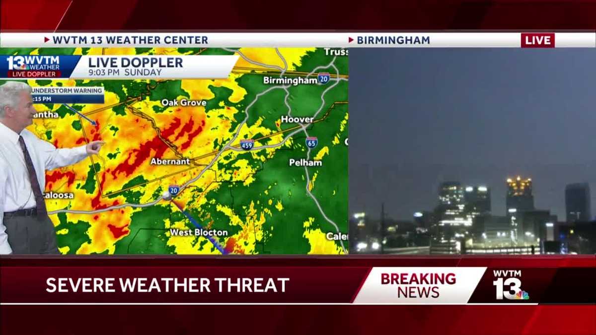 Severe weather, tornado threat in central Alabama
