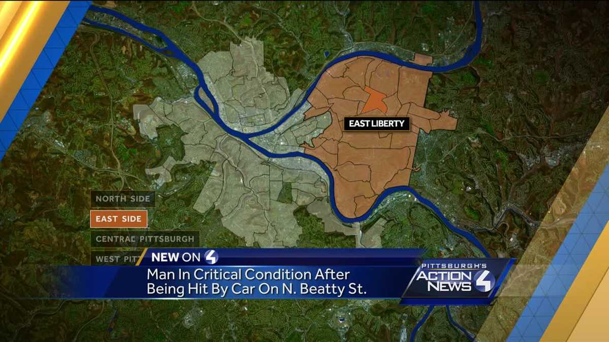 Man in critical condition after being hit by car in East Liberty