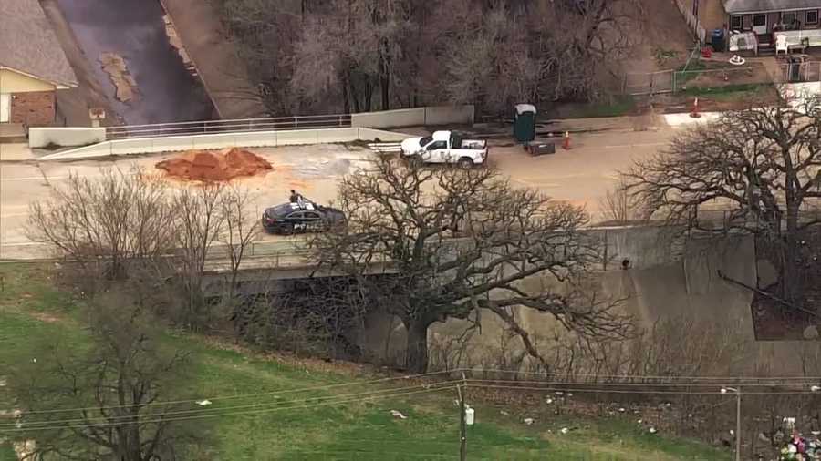 Police are searching for a driver Monday afternoon who led officers on a chase in a stolen car and ran away after ditching the vehicle in south Oklahoma City.