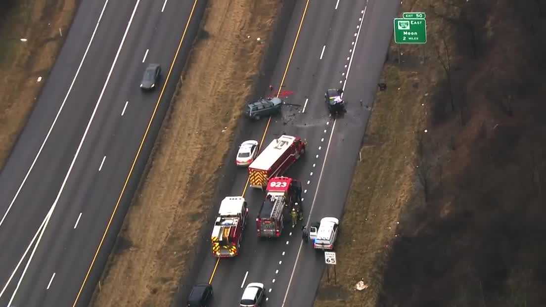 Police: 2 dead after wrong-way crash on I-376 eastbound