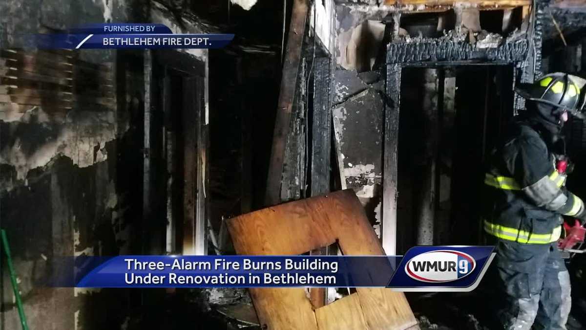 Building under renovation damaged by fire in Bethlehem