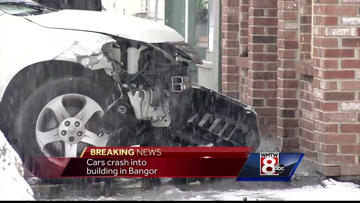 Fourcar accident sends cars crashing into separate Bangor buildings