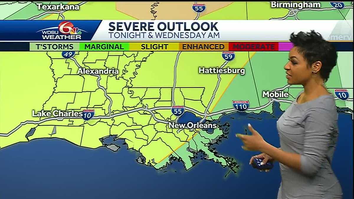 Tuesday: Threat of severe storms moves in overnight
