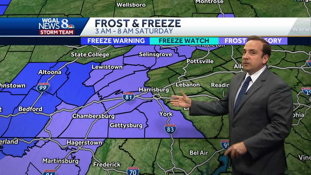Showers Taper, Skies Clear Overnight With Frost Possible