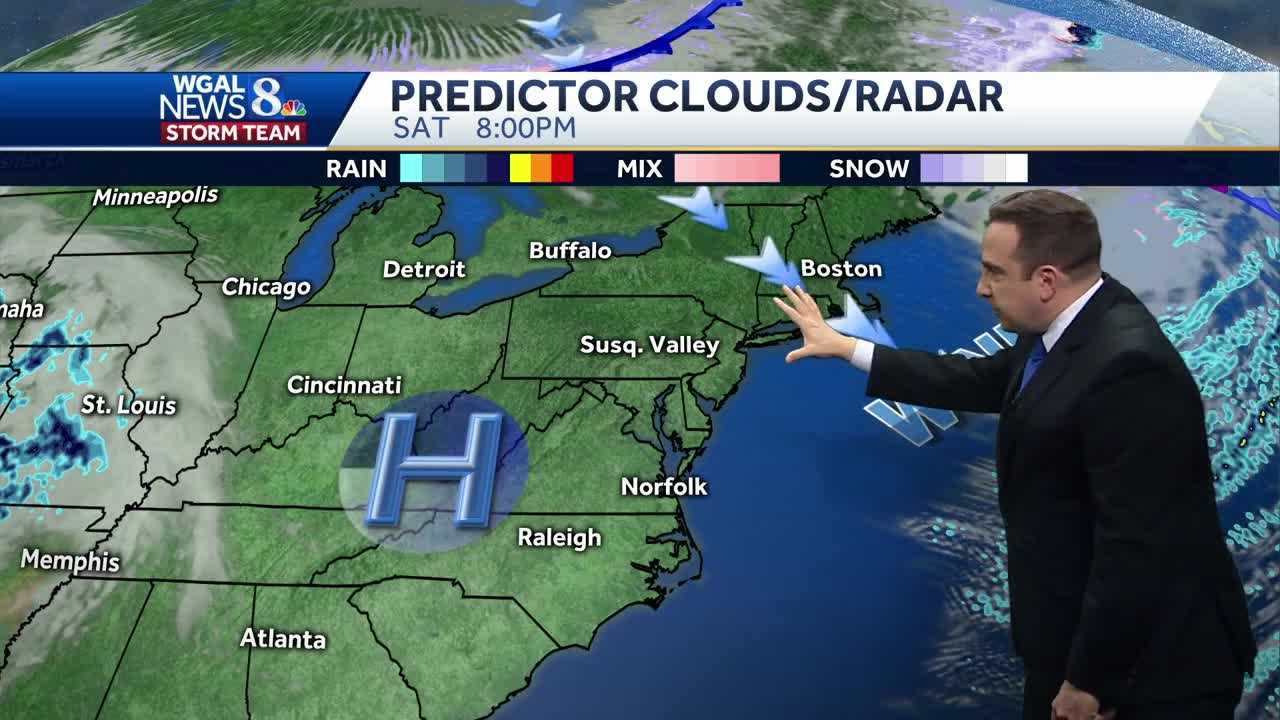 Pleasant & Mild Sunday; Rain, Possible Wintry Mix Monday