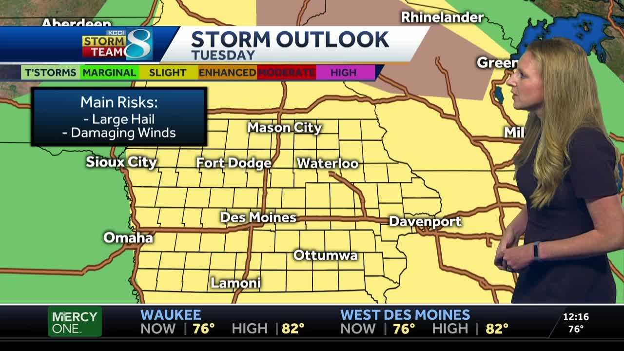 Large Hail, Damaging Wind Possible With PM Storms