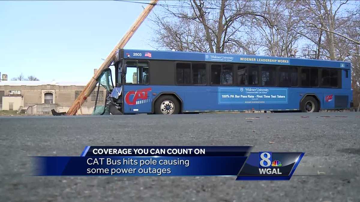 Investigation launched after city bus slams into utility pole