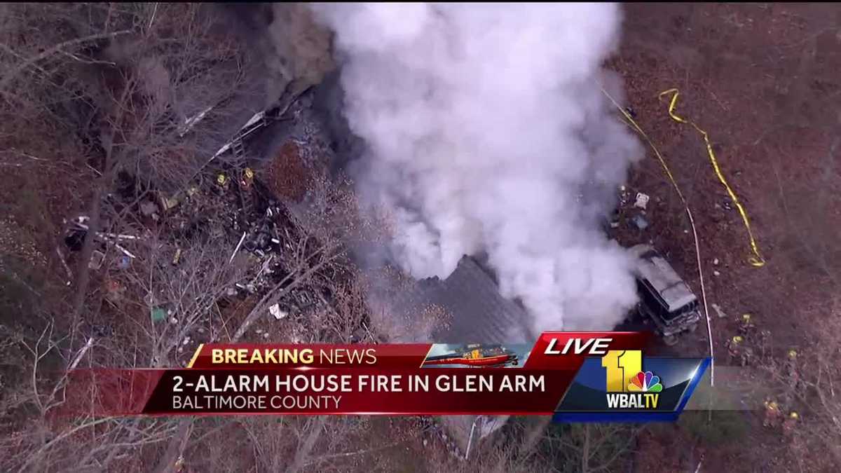 Crews battle twoalarm house fire in Glen Arm