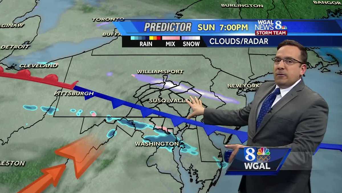 Quiet, Seasonably Cold Saturday Night; Few Rain or Snow Showers Late Sunday