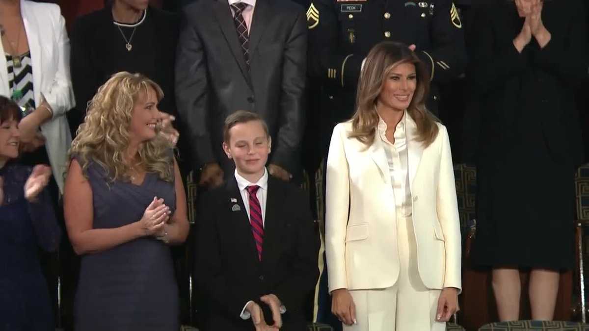 Melania Trump dons Dior pantsuit for State of the Union