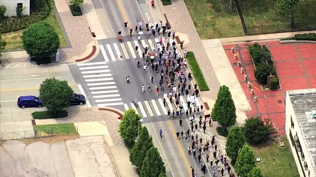 Protesters gather in downtown OKC to march against police brutality