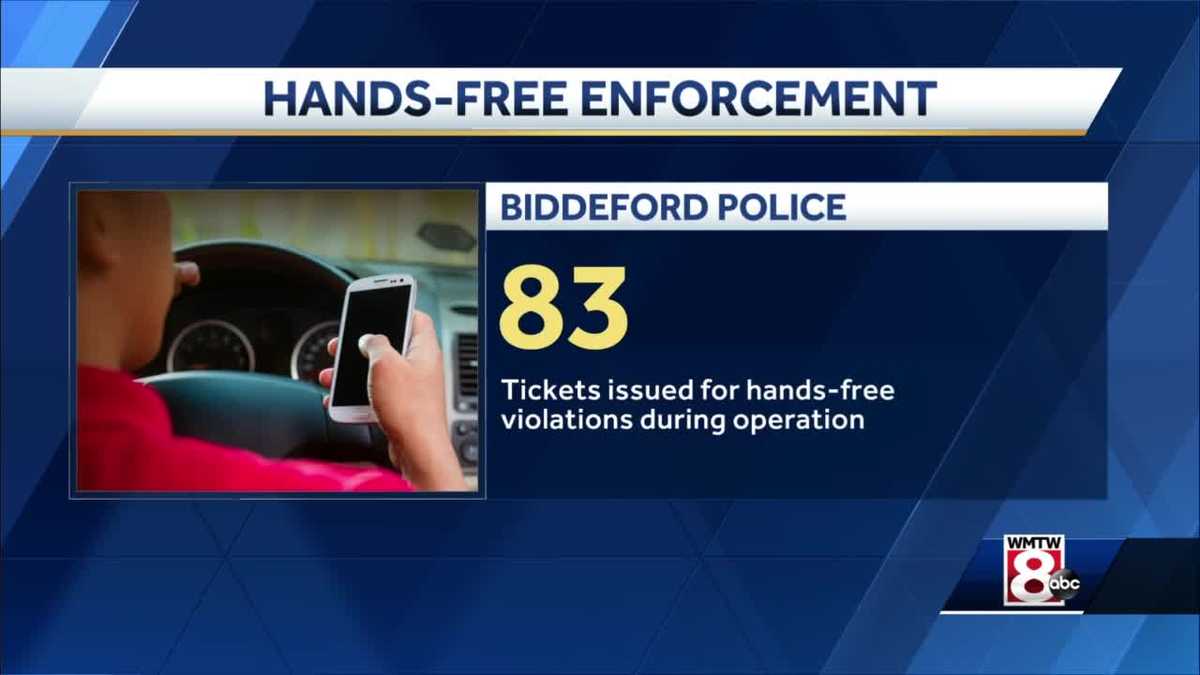 Biddeford handsfree driving enforcement campaign spots continuous