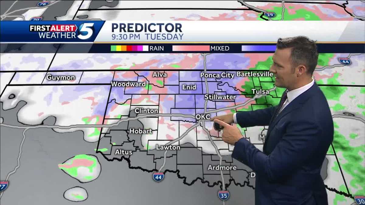 OKLAHOMA WINTER SNOW When and where the snow will fly Tuesday night in