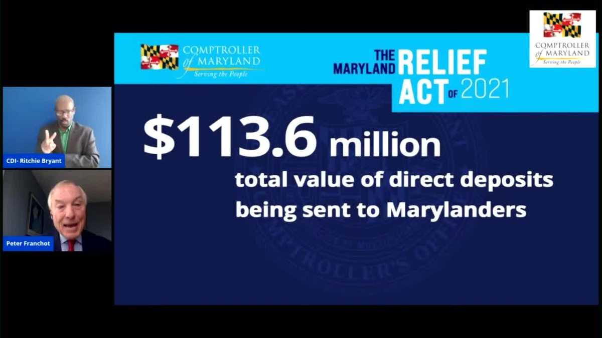 Maryland RELIEF Act payments being processed this week