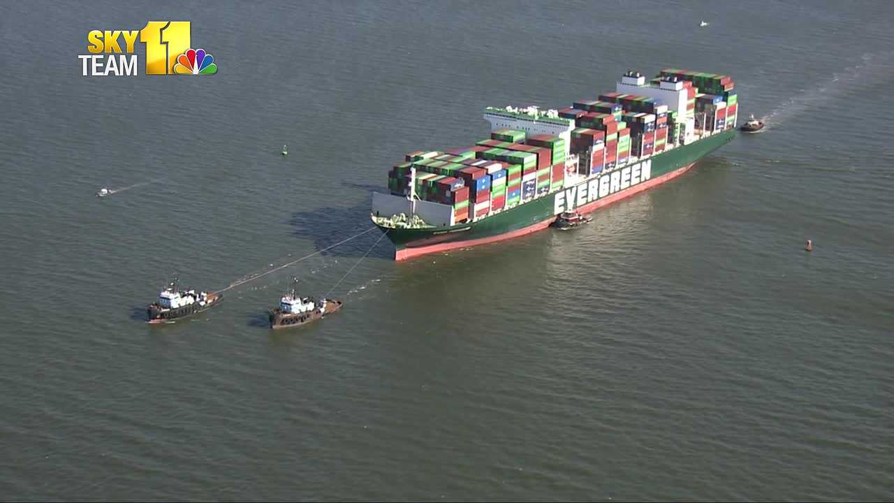 Chesapeake Bay cargo ship stuck