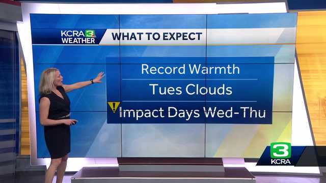 Warm Sacramento area temps Monday; timeline for rain this week - Vimarsana News
