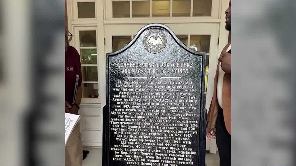 New historical marker honors WWI Black officer training site in Des Moines