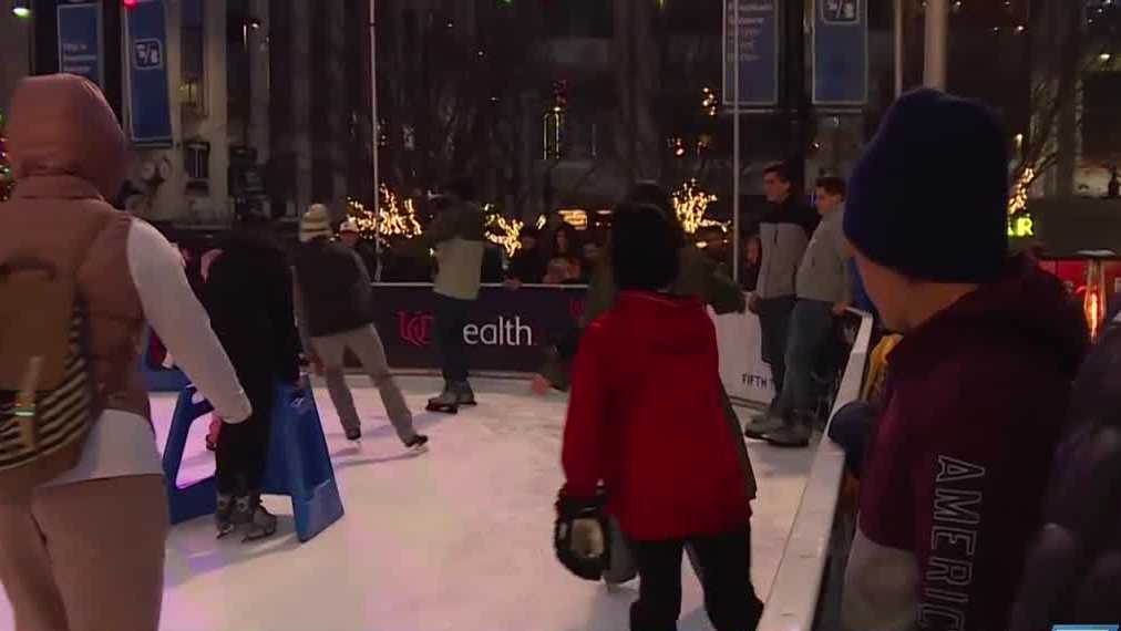 Households have fun Christmas, create new traditions at Fountain Sq.