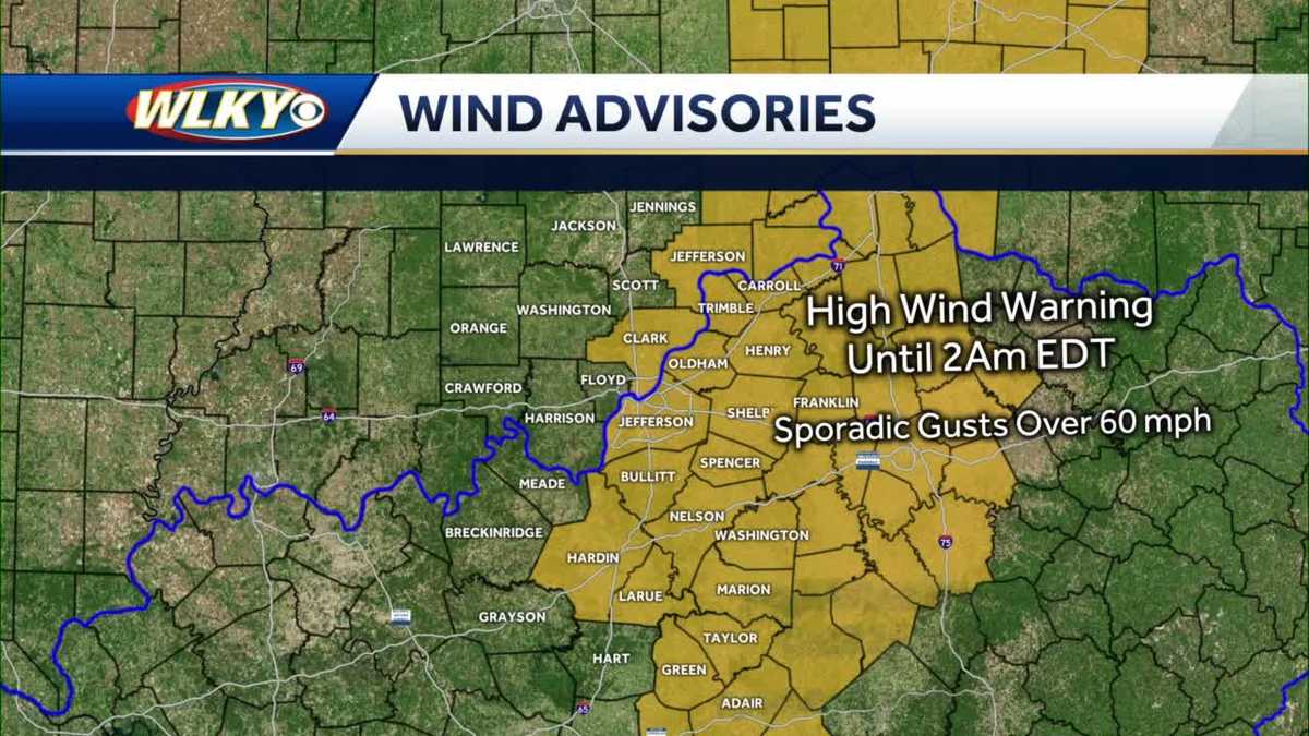 Louisville weather Chances for strong storms at night