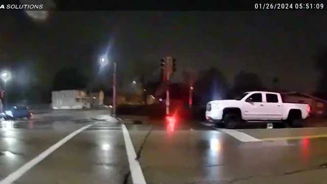 Car hits Kenosha officer who was setting up stop signs amid power outage