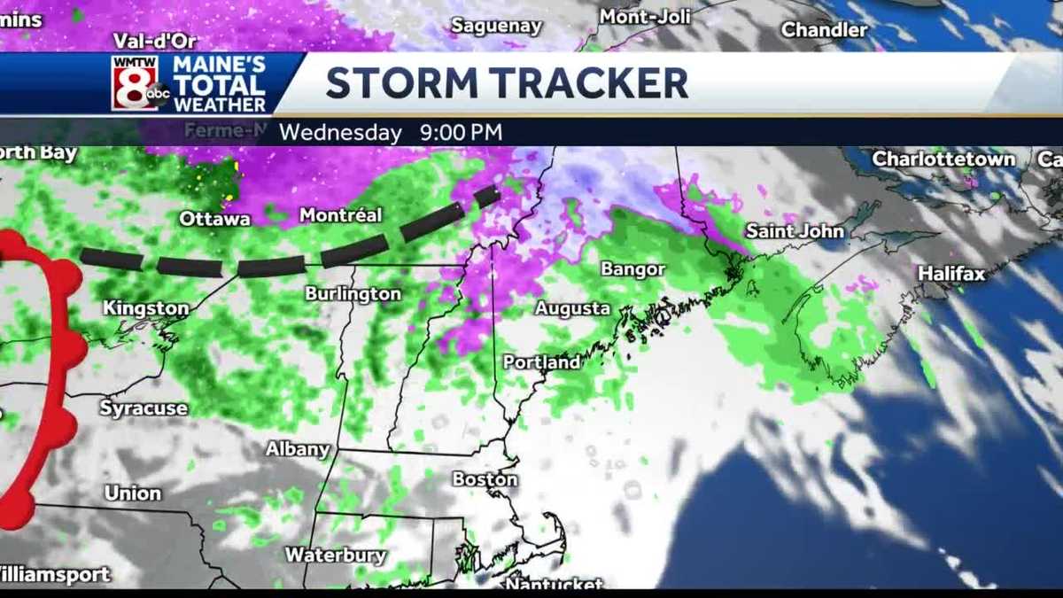 Winter weather advisory for parts of Maine Wednesday night