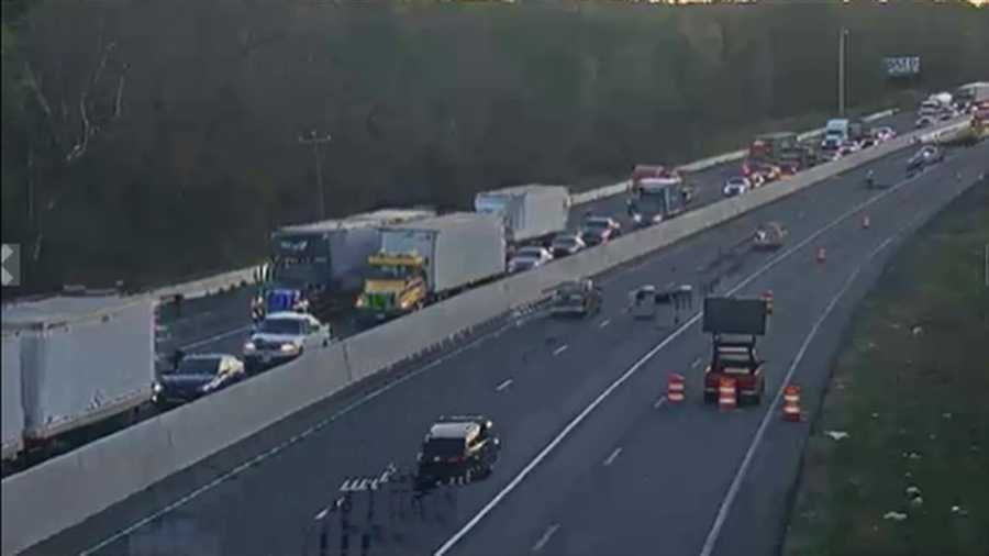 Interstate 85 southbound in Cherokee County blocked due to crash