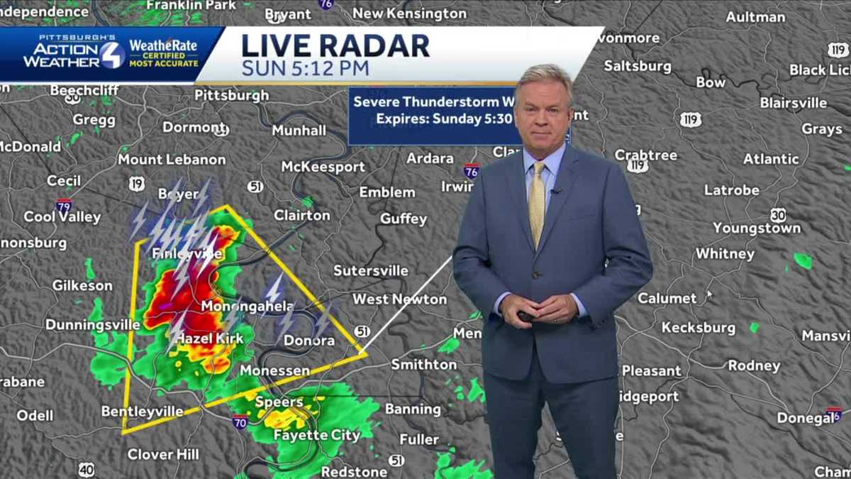 Severe thunderstorm warning issued for some counties in western ...