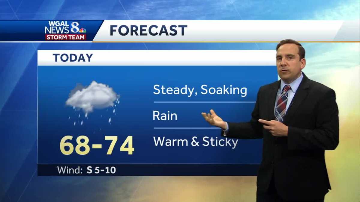PA. FORECAST Widespread rain today, possibly heavy at times