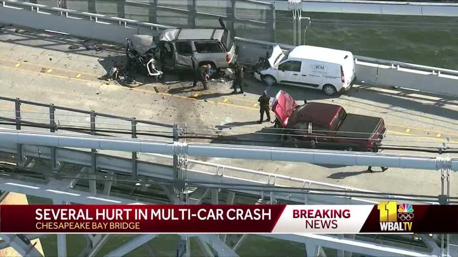 multi-vehicle crash on bay bridge
