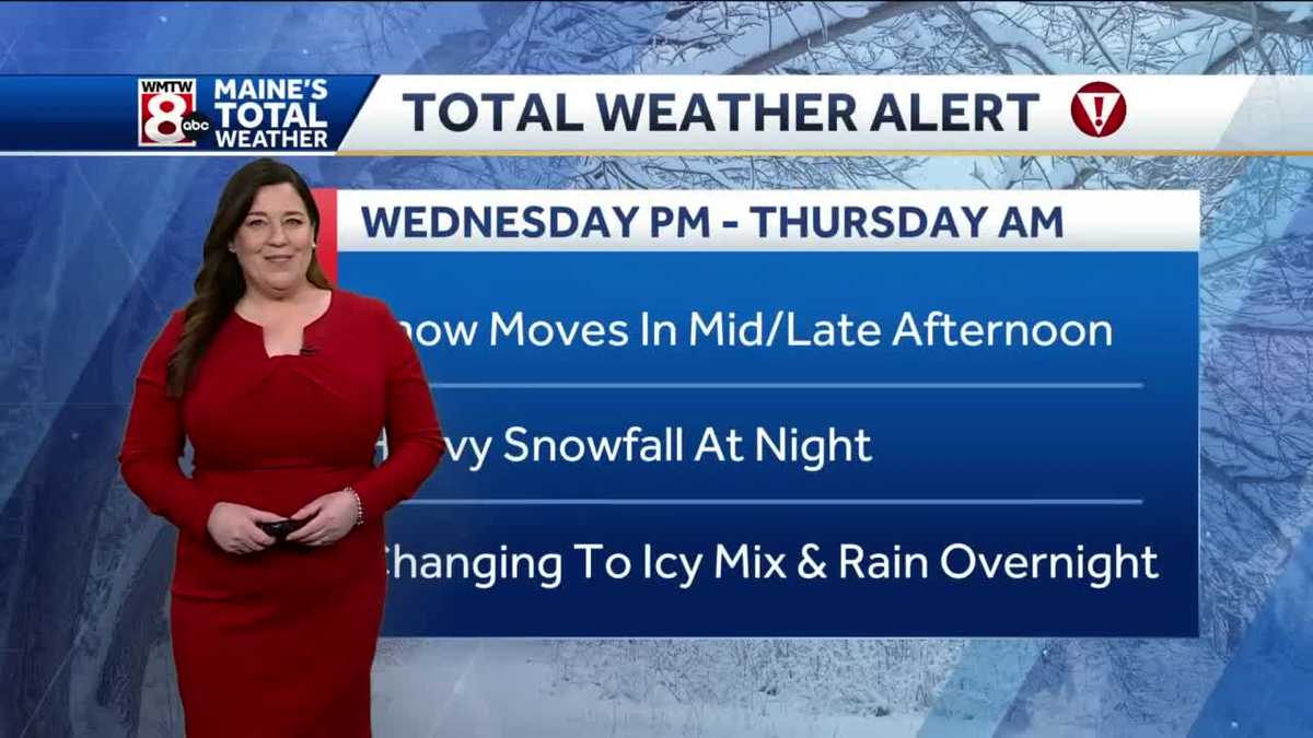 Heavy snow this evening with ice and rain to follow