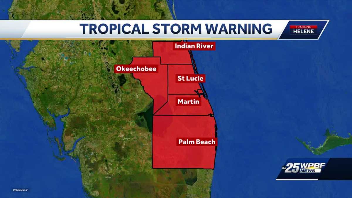 Hurricane Helene continues to strengthen, Tropical Storm Warning 