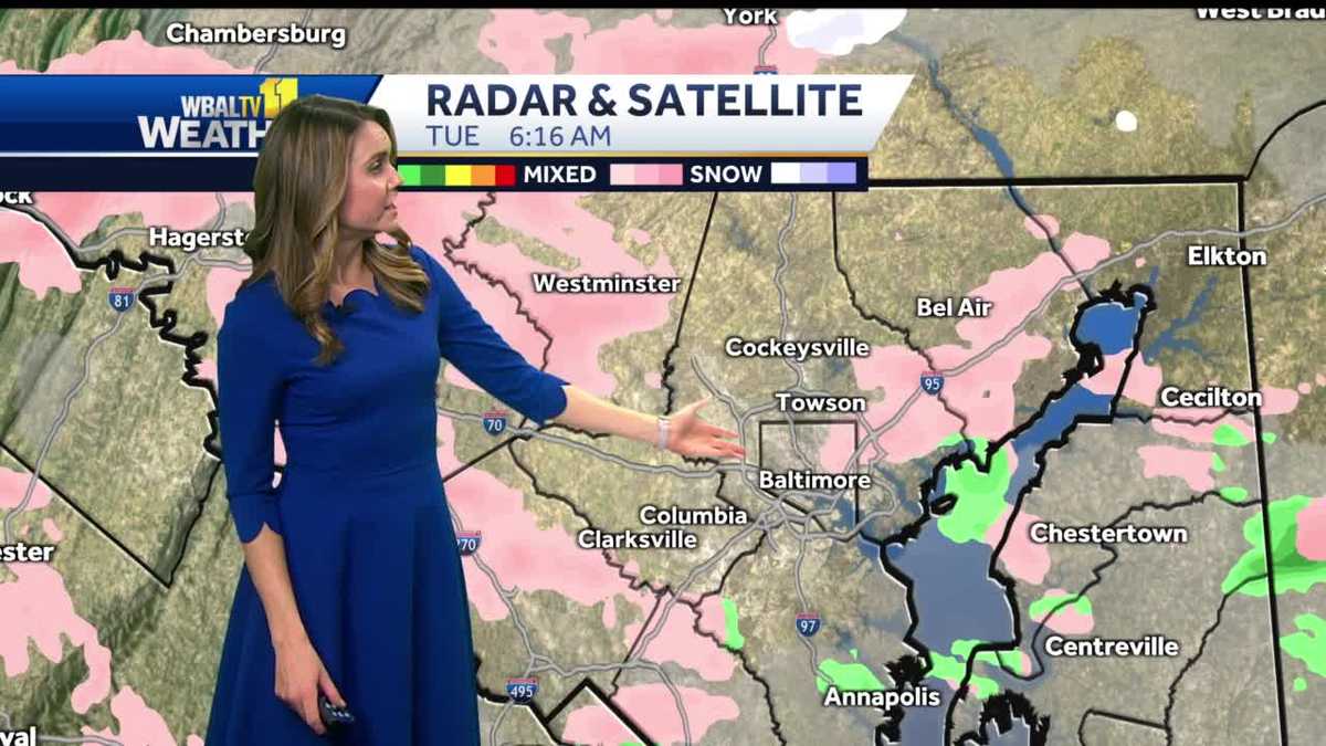 Ice accumulates on frozen roads Tuesday morning