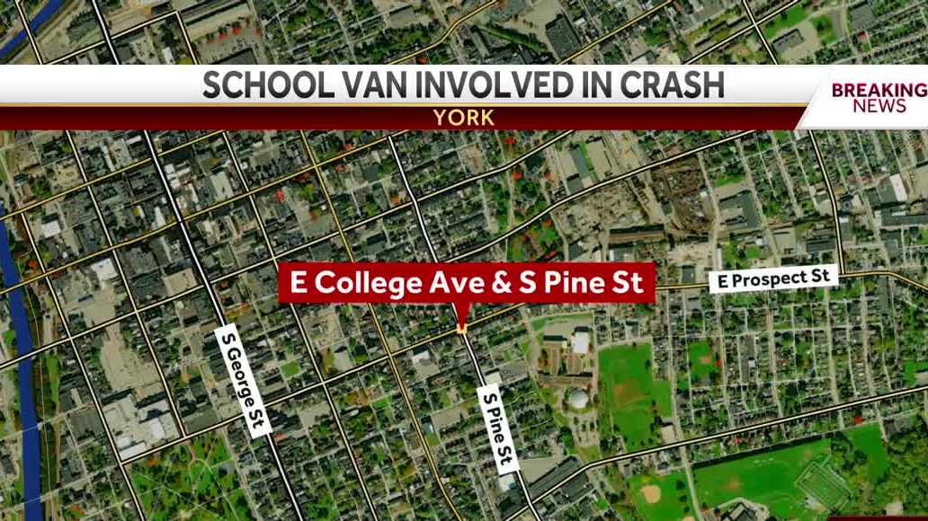 Dispatch: No injuries after crash involving school van in York