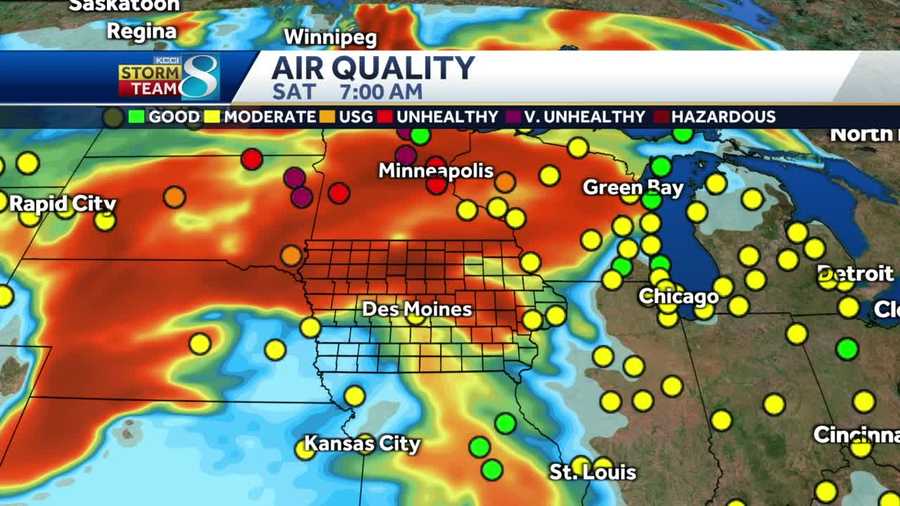 Air quality alert for all of Iowa due to wildfires