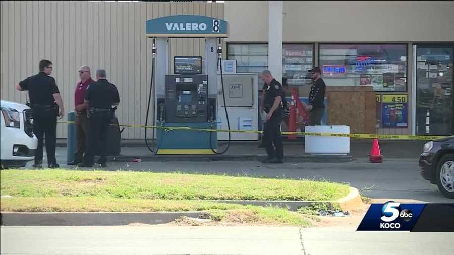 Midwest City police shot an armed man in August after he fired into the air and approached this busy gas station