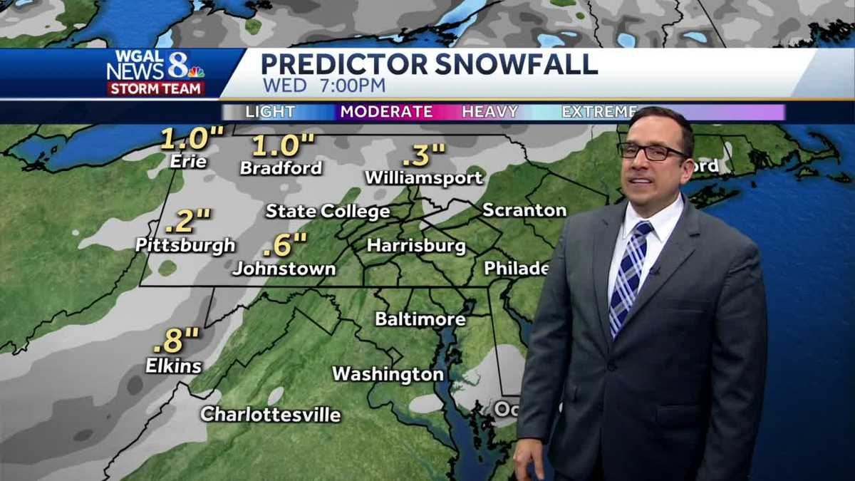 Flurries, Light Snow Showers With Little To No Accumulation For Wednesday
