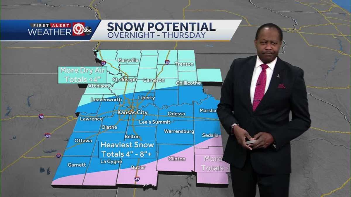 Kansas City winter storm timeline for ice, snow