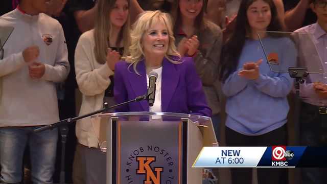 First lady Jill Biden visits with children of military families in Knob Noster, Missouri - Vimarsana News