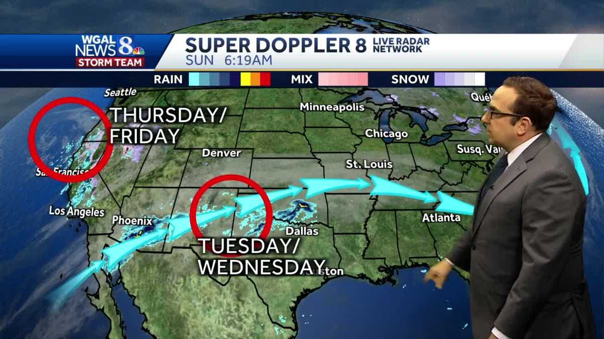Sunny & Seasonable End To Weekend; Active, Wet Week Ahead